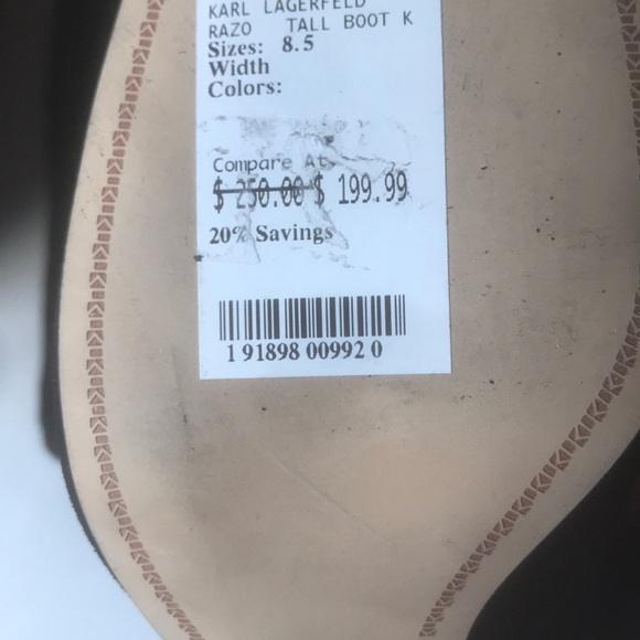 Karl Lagerfeld Razo Tassel Knee High Boots - Picture 7 of 7